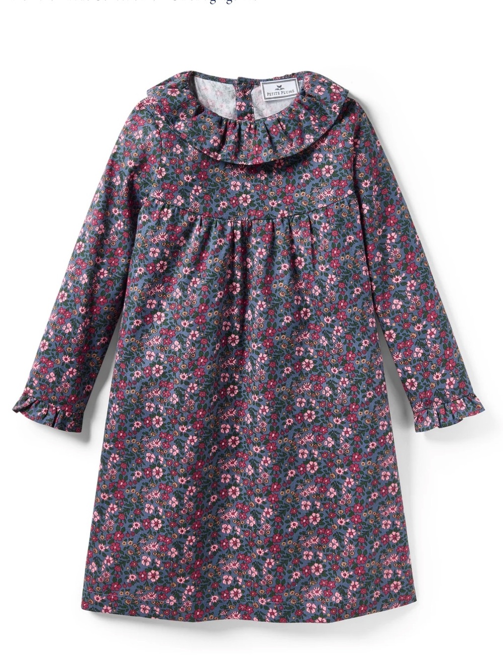 Petite Plume Girls’ Winter Floral Scarlett Nightgown in Fleurs de Saison—3T